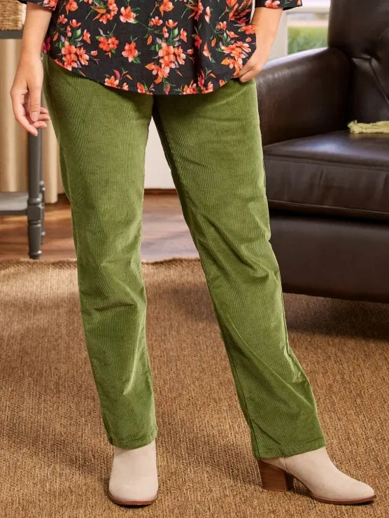 Levoire | pantalon à volants uni pour femmes Vert