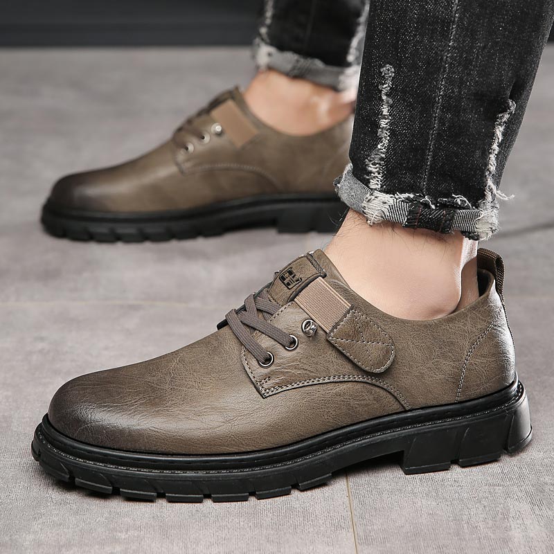Levoire | Bottes Cargo en cuir Khaki