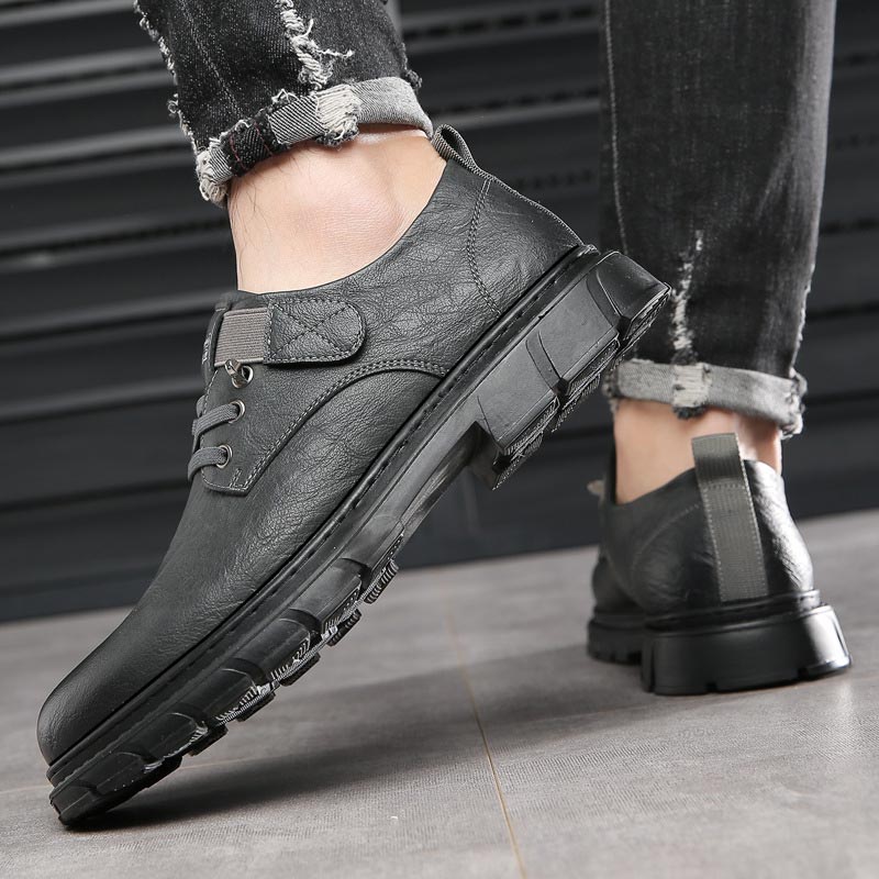 Levoire | Bottes Cargo en cuir Noir