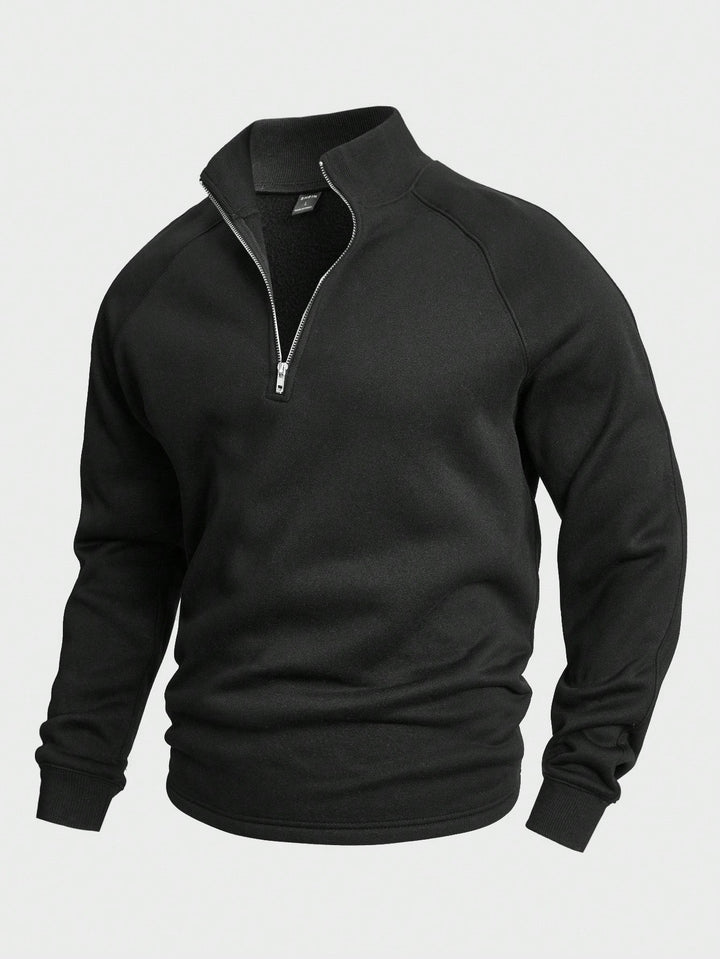 Levoire | Elégant Pull Mi-Long À Col Zippé Noir