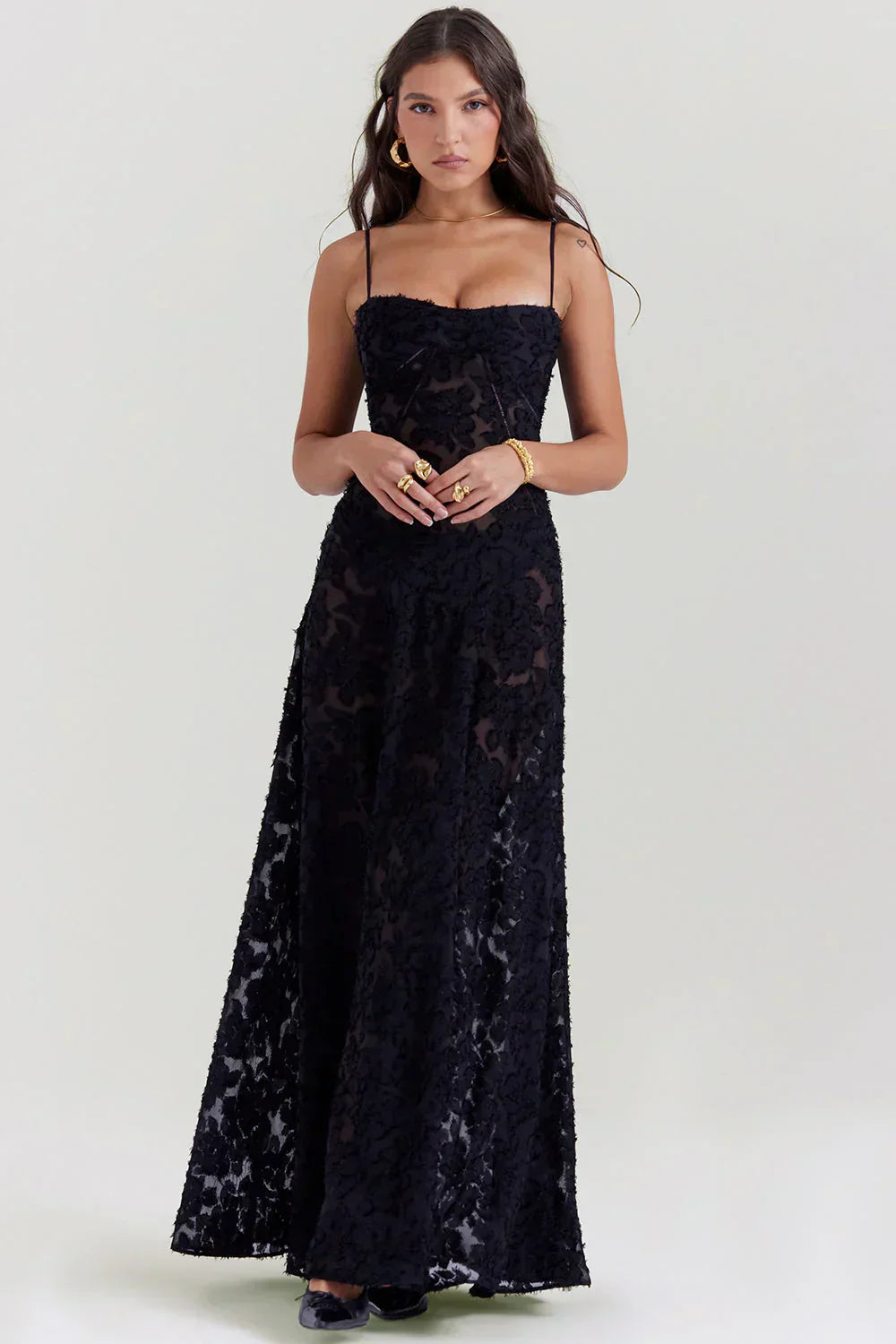 Levoire | Robe Corset Maxi Noir (Presque épuisé)
