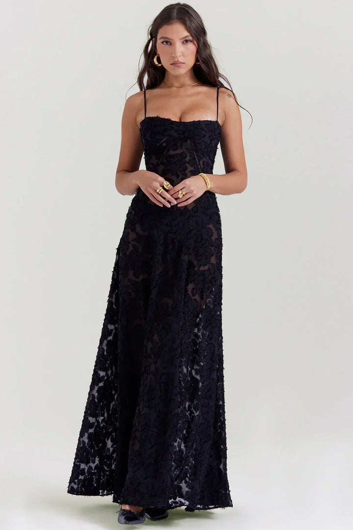 Levoire | Robe Corset Maxi Noir (Presque épuisé)