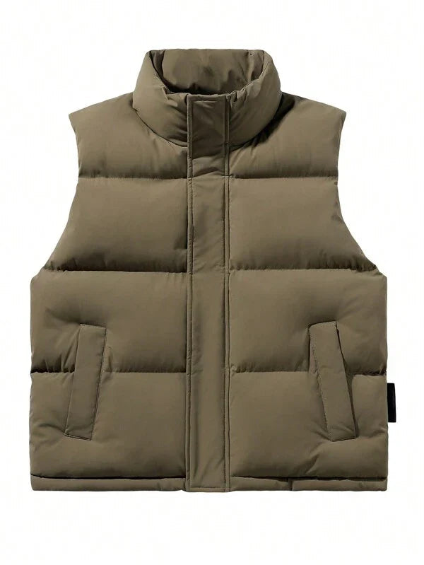 Levoire | Veste Sans Manches Chaude Puffertjakke Pull Avec Poches Vert