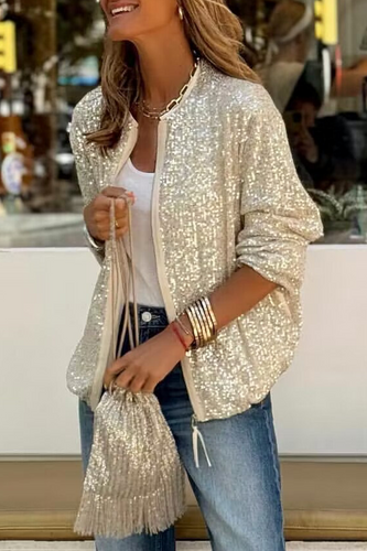 Levoire | Vêtement Supérieur En Sequins Unicolore Décontracté