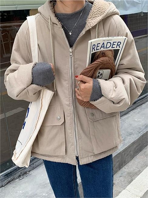 Levoire | Manteau Élégant Grande Taille Avec Capuche Épaisse Pour Femmes