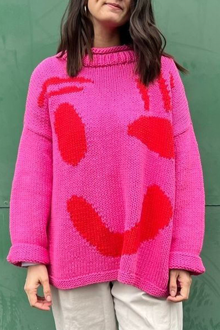 Levoire | Rento Smiley-Tricot Rosa Rouge