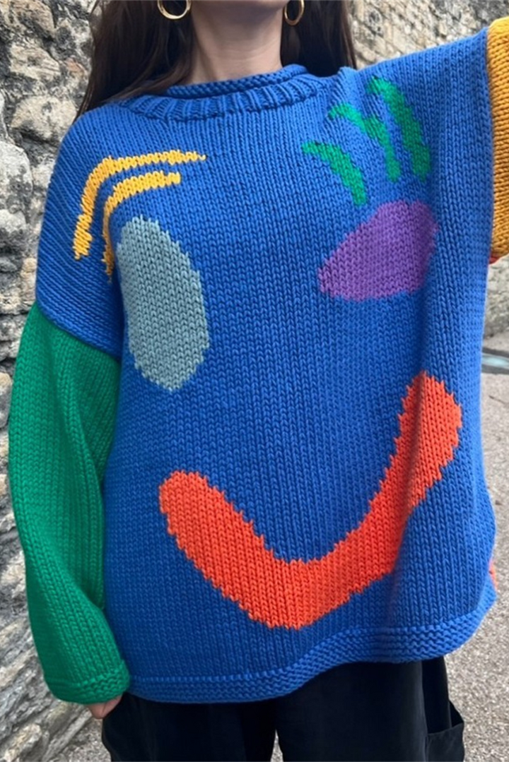 Levoire | Rento Smiley-Tricot Bleu