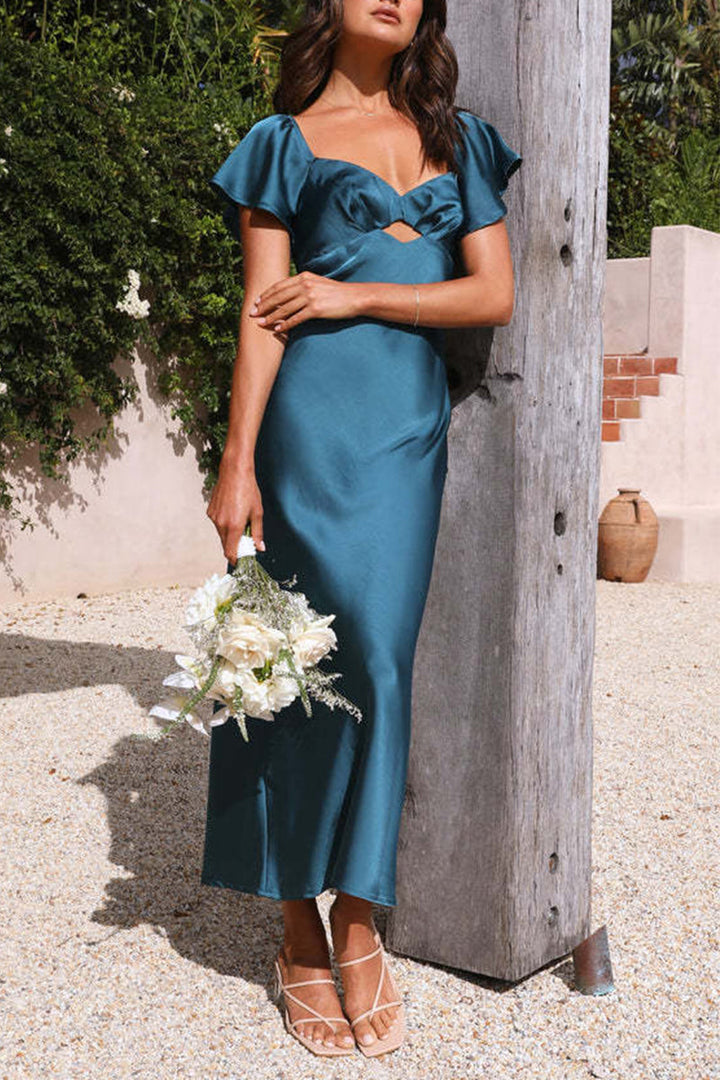 Levoire | Robe Sexy Unicolore À Encolure Évasée