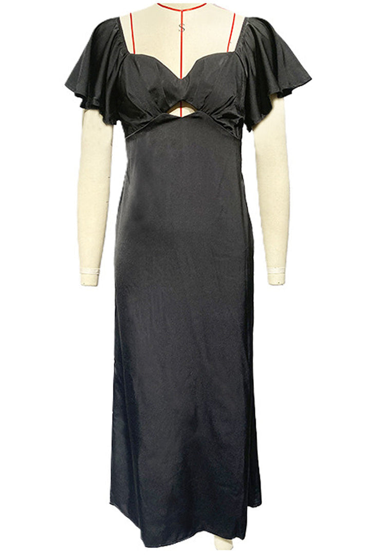 Levoire | Robe Sexy Unicolore À Encolure Évasée