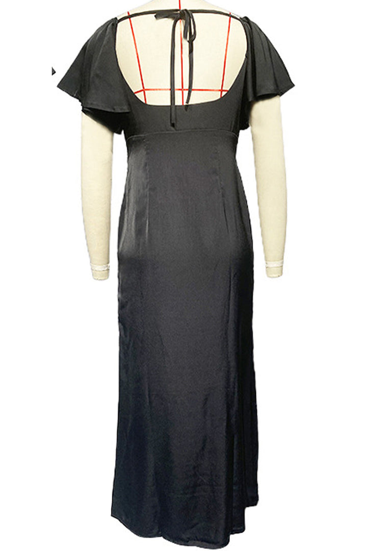 Levoire | Robe Sexy Unicolore À Encolure Évasée