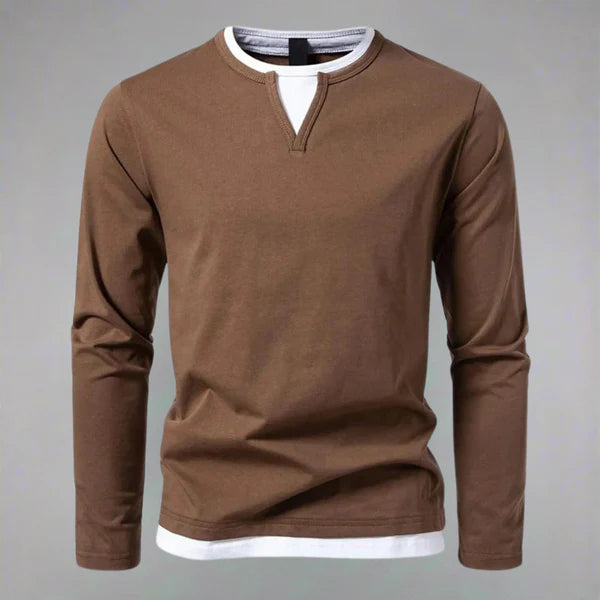 Levoire | Rento Longue manches V tête de mort Tricot Braun
