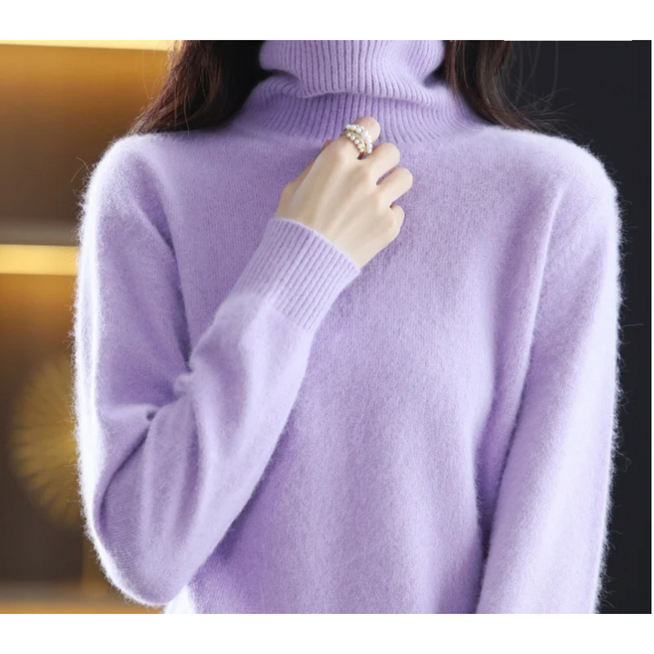 Levoire | Pull à col rond pour femmes Pull en tricot doux, élégant et chaud Lilas
