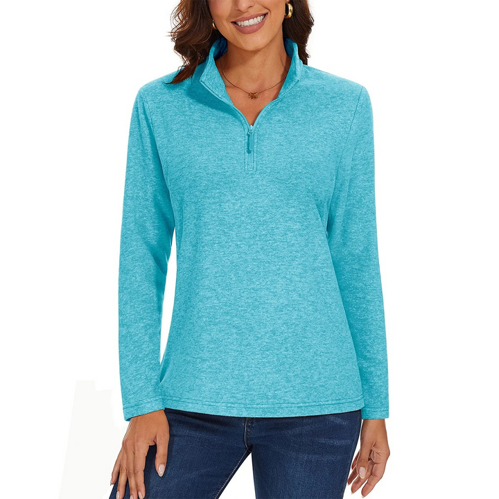 Levoire | Pull femme à fermeture éclair, motif en côtes et confort Heltturkoos