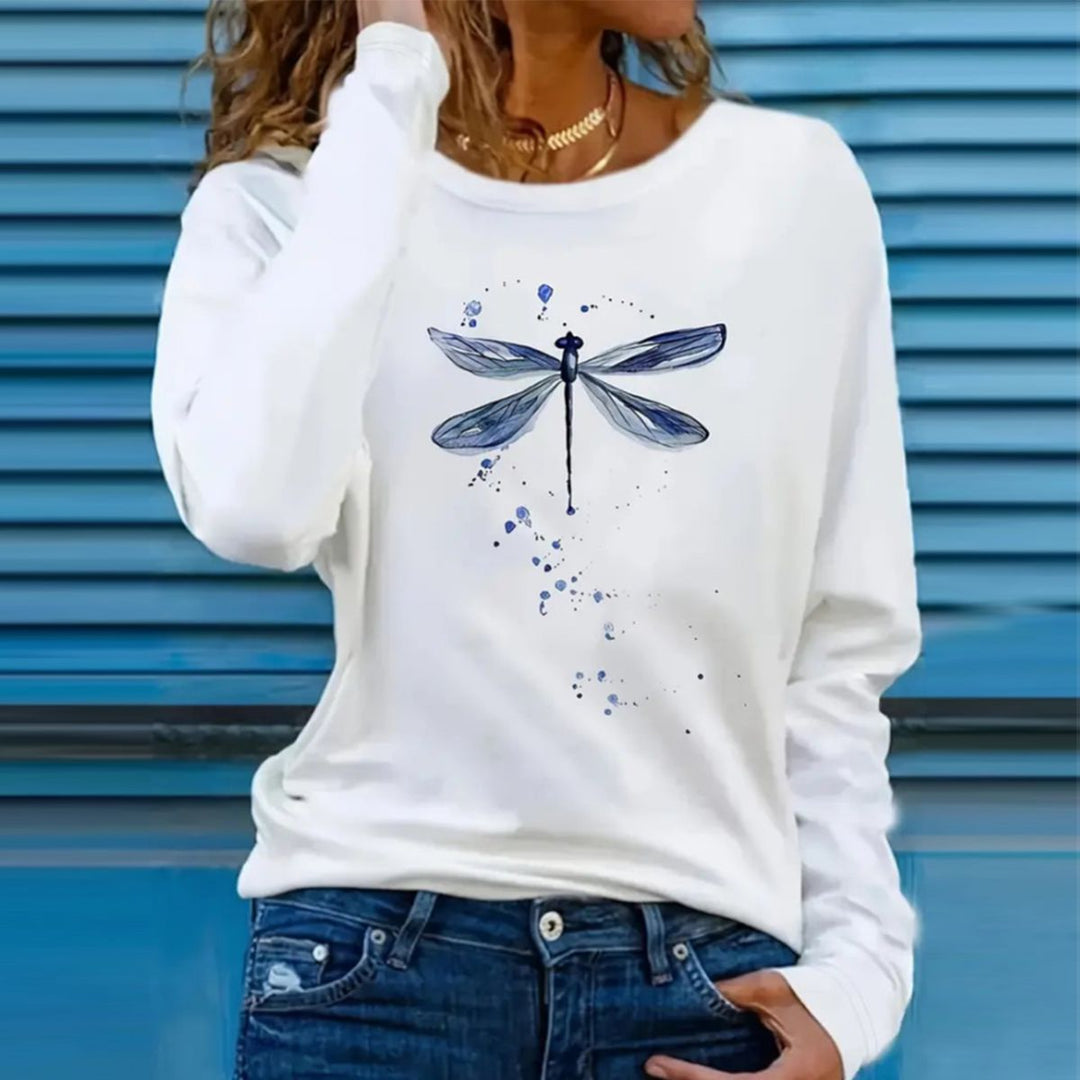 Levoire | T-shirt confortable à col rond à manches longues XXL