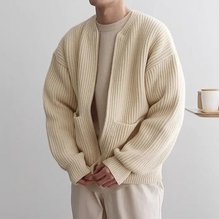 Levoire | Veste en tricot pour hommes avec fermeture éclair