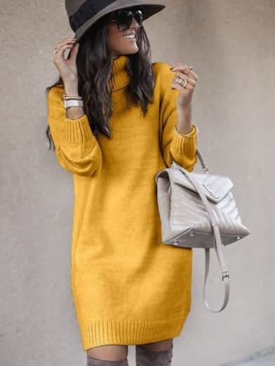 Levoire | Pörrökaula Confort Chic Pour Femmes Idéal Pour L'Automne Et Jaune