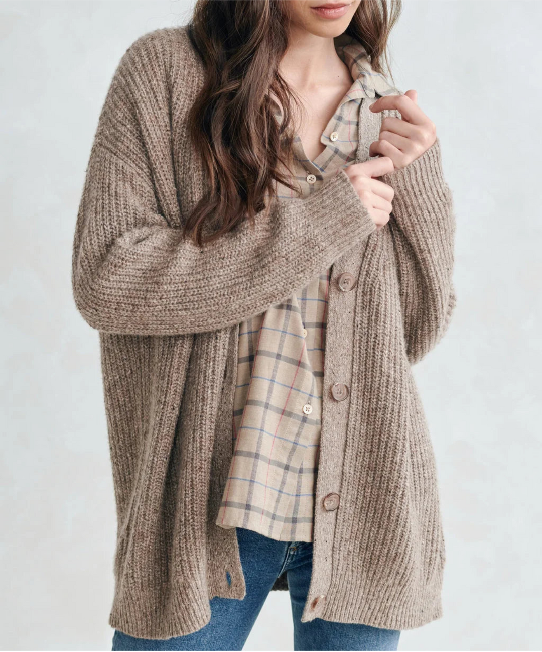 Levoire | En V Collant Cardigan FR Femmes Braun