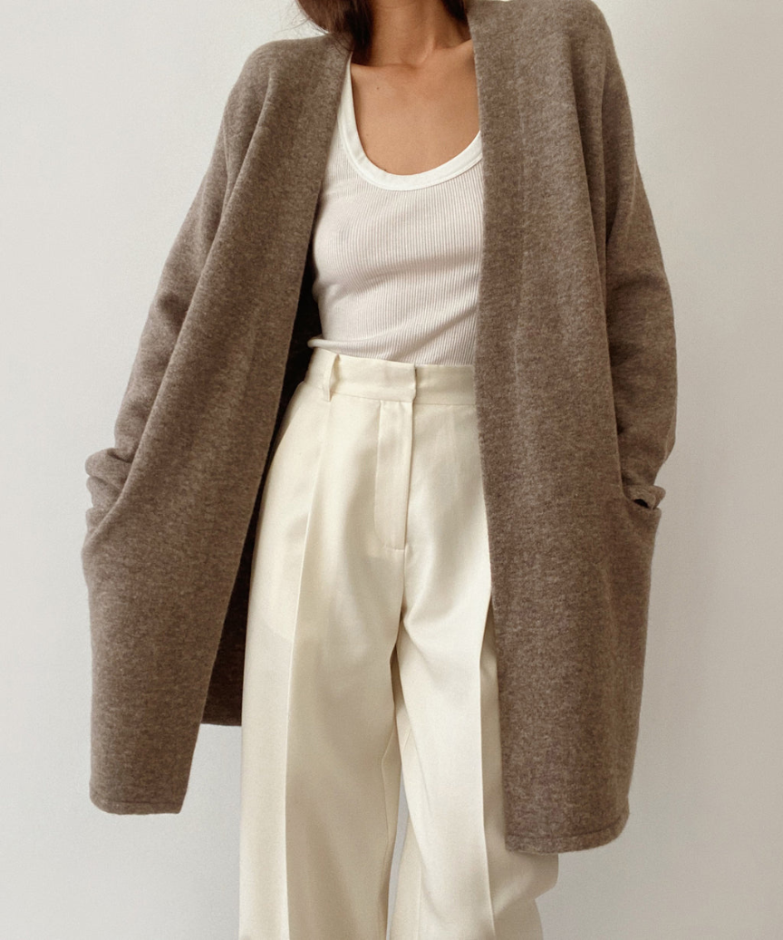 Levoire | Chauffe Pull Femmes Long Braun
