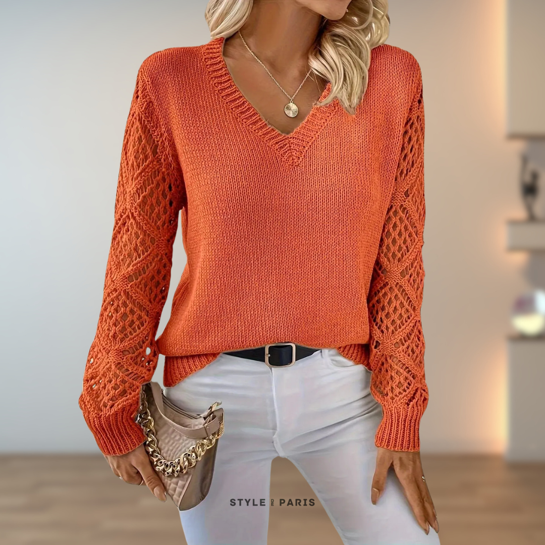 Levoire | Pull Élégant Et Confortable À Maille Douce Orange