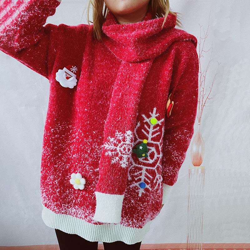 Levoire | Deux Pièces Pull Et Écharpe De Noël