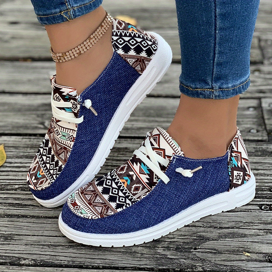 Levoire | Chaussures en toile avec impression Bleu