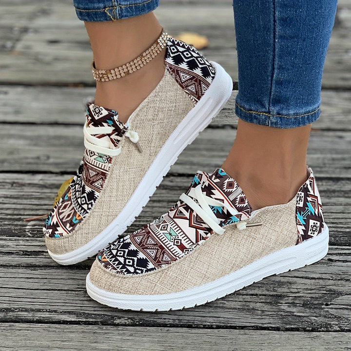 Levoire | Chaussures en toile avec impression Khaki