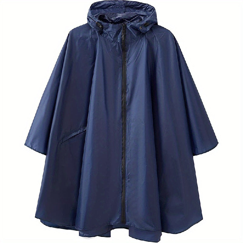 Levoire | Veste De Pluie Imperméable Avec Fermeture Éclair Et Poches Bleu