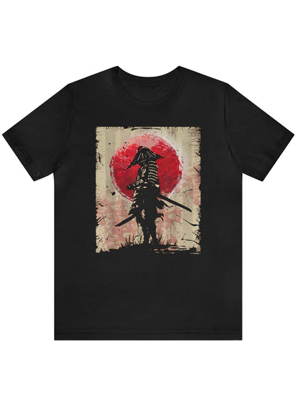 Levoire | T-Shirt D'Été En Coton À Motif D'Anime Samouraï Noir