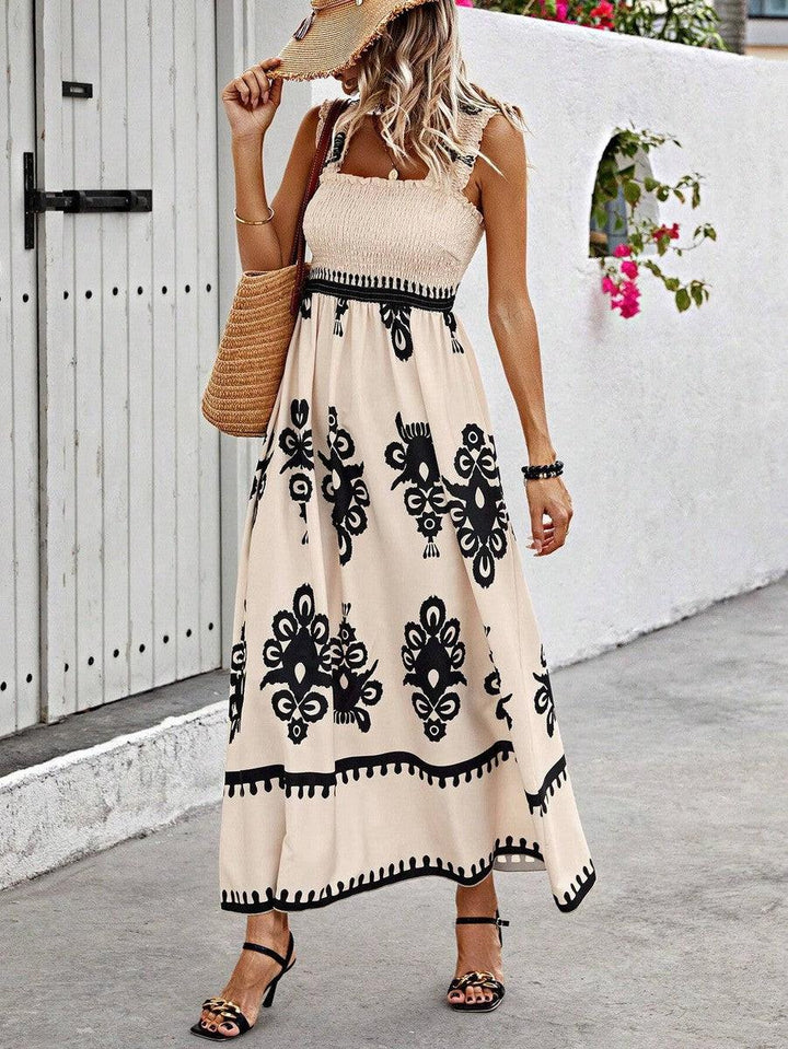 Levoire | Robe maxi bohémienne élégante Abricot
