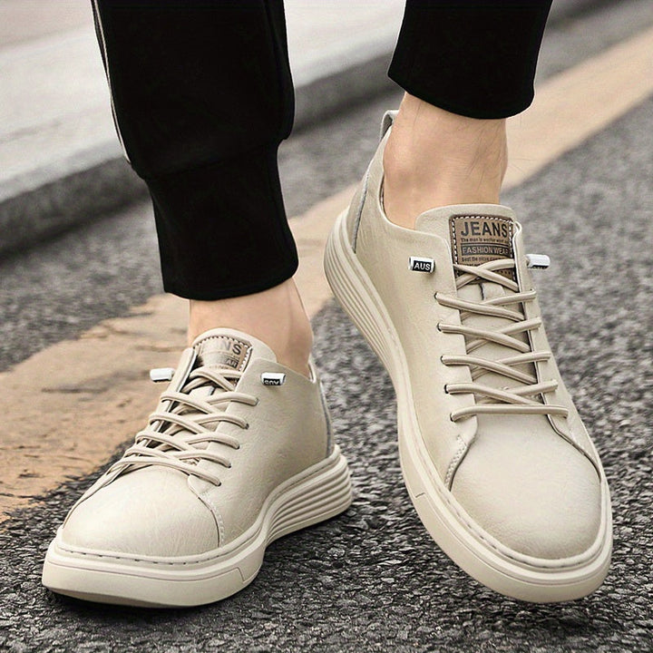 Levoire | Weinlese Baskets De Skate Plates Pour Hommes Beige