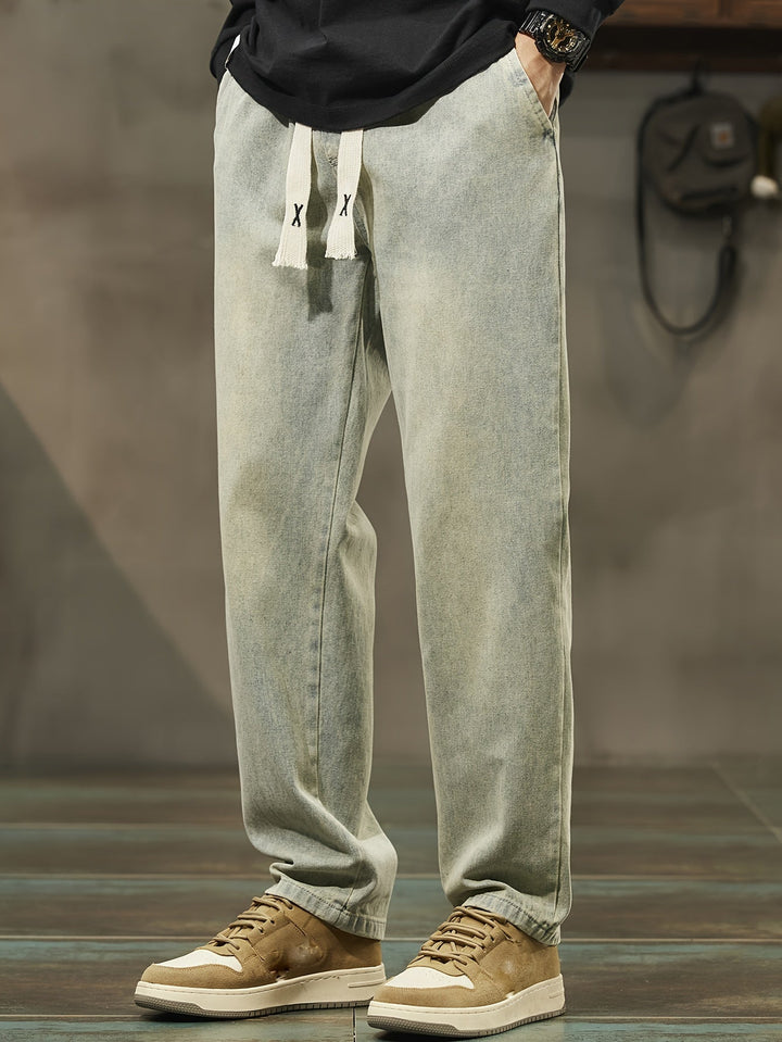 Levoire | Printemps/Automne, Pantalons Droits En Jean Décontractés Pour Hommes