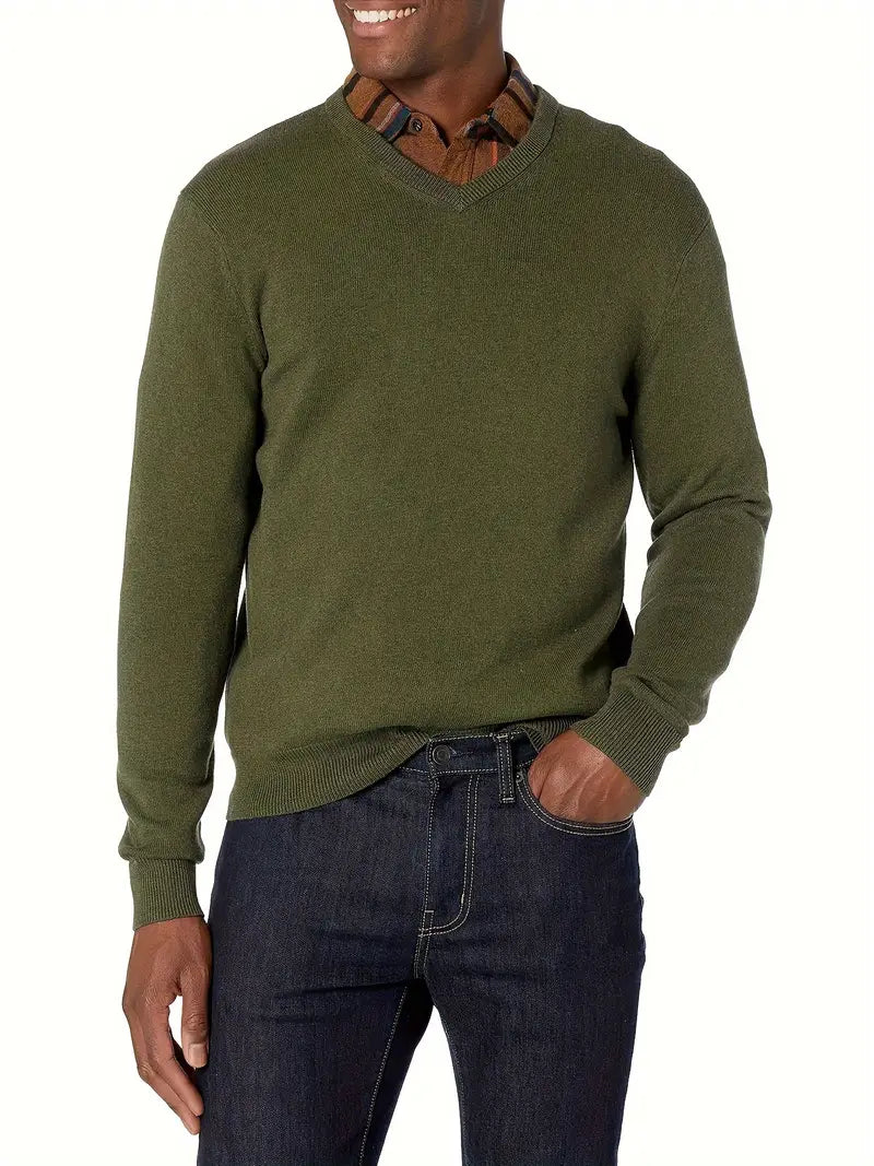 Levoire | Pull Décontracté Olive vert