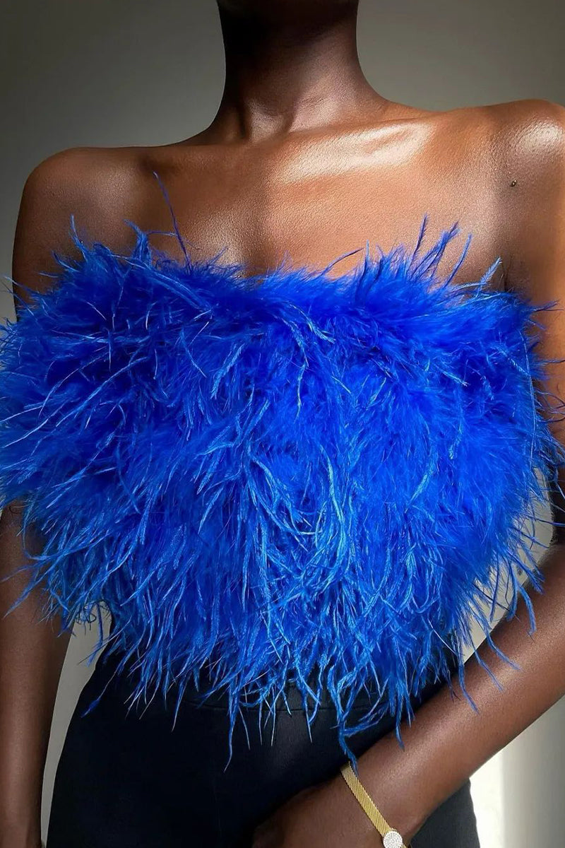 Levoire | Hauts Sans Manches Sexy Unicolores Bleu