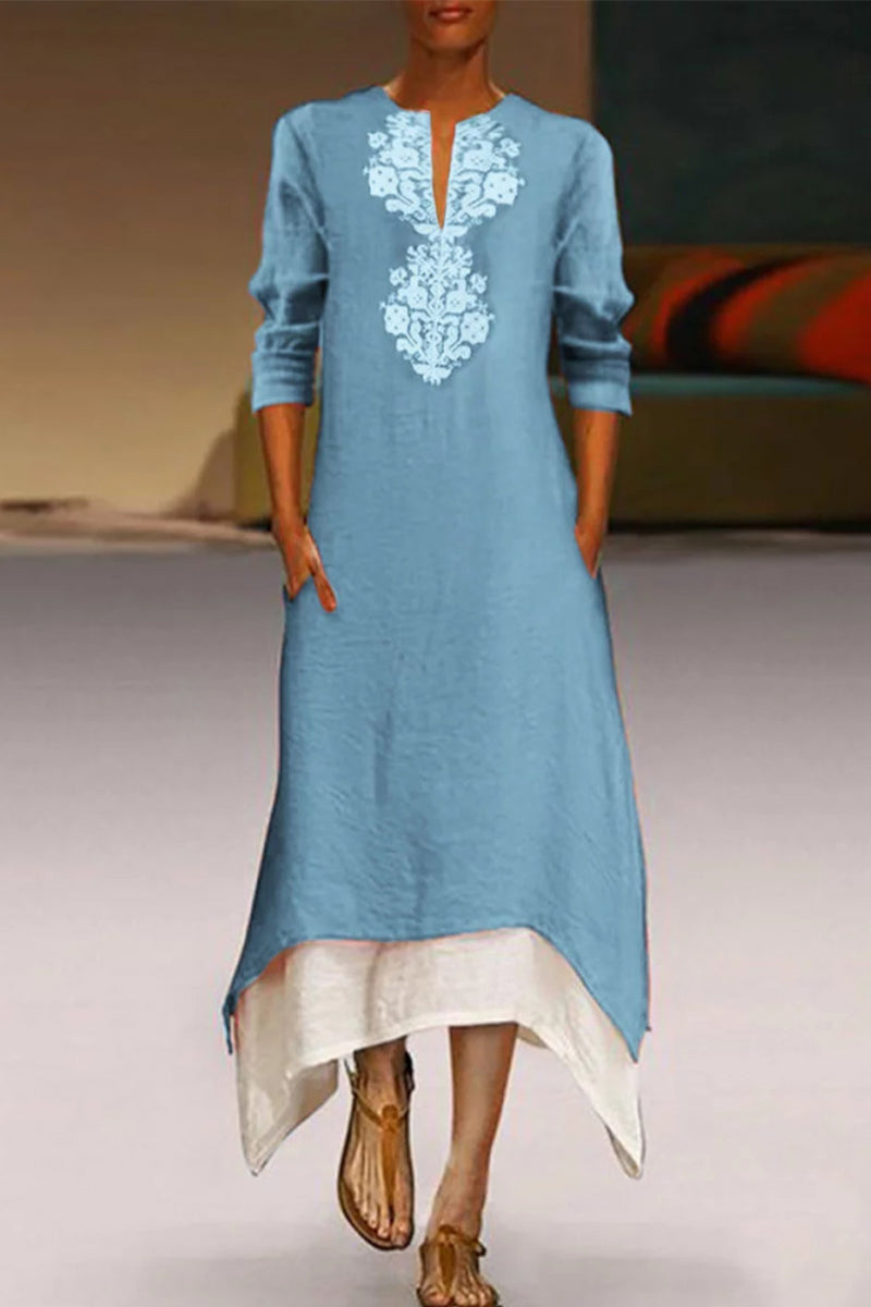 Levoire | O-cut A-line dresses Bleu ciel