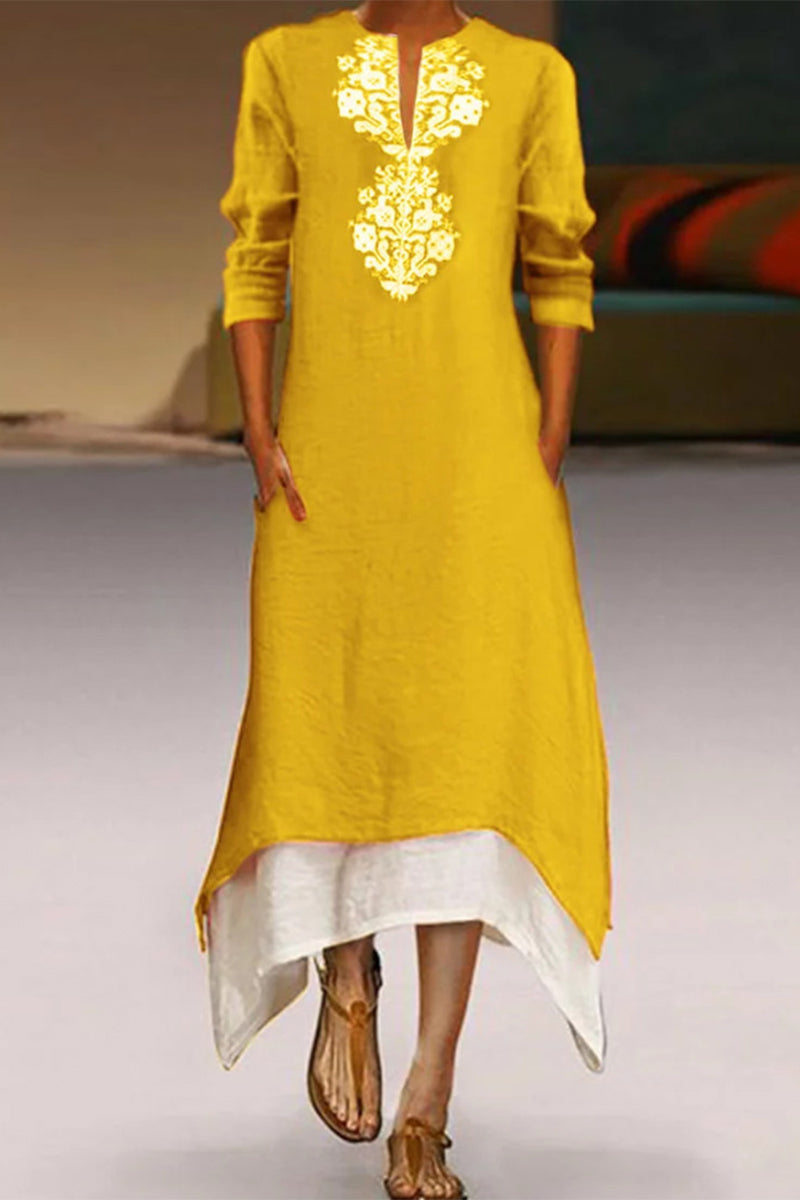 Levoire | O-cut A-line dresses Jaune