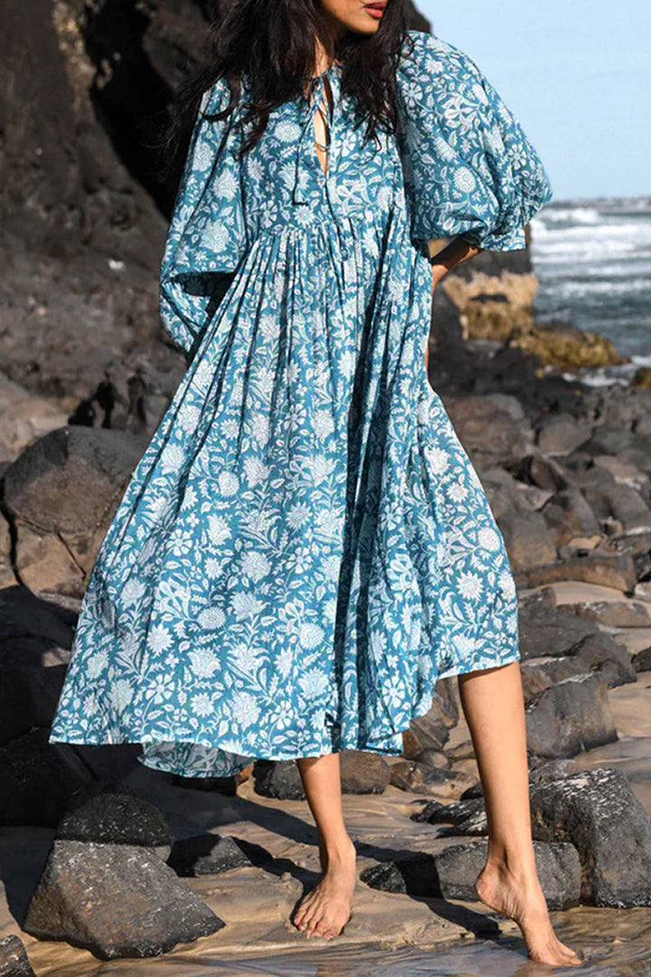Levoire | Robe de plage à encolure en V Bleu ciel