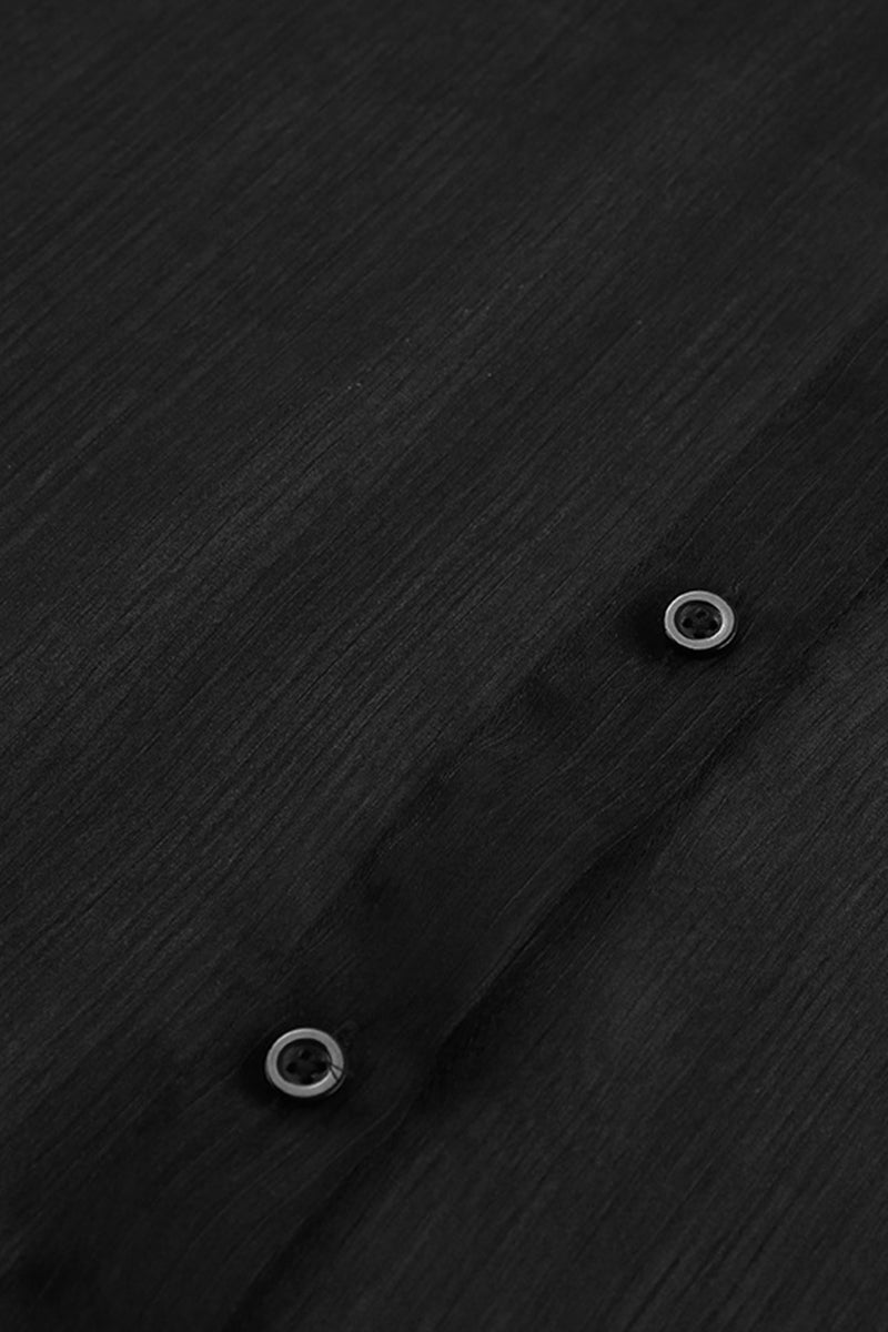 Levoire | Sexy Solide Transparente Mesh Col Revers Blouses