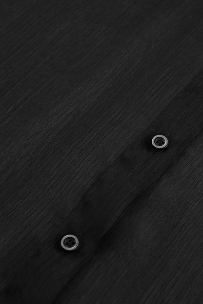 Levoire | Sexy Solide Transparente Mesh Col Revers Blouses