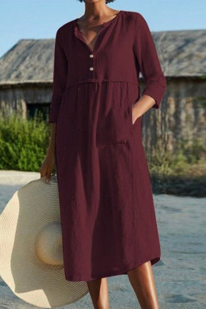 Levoire | Robe à col rond Rentoa Patches Bergund