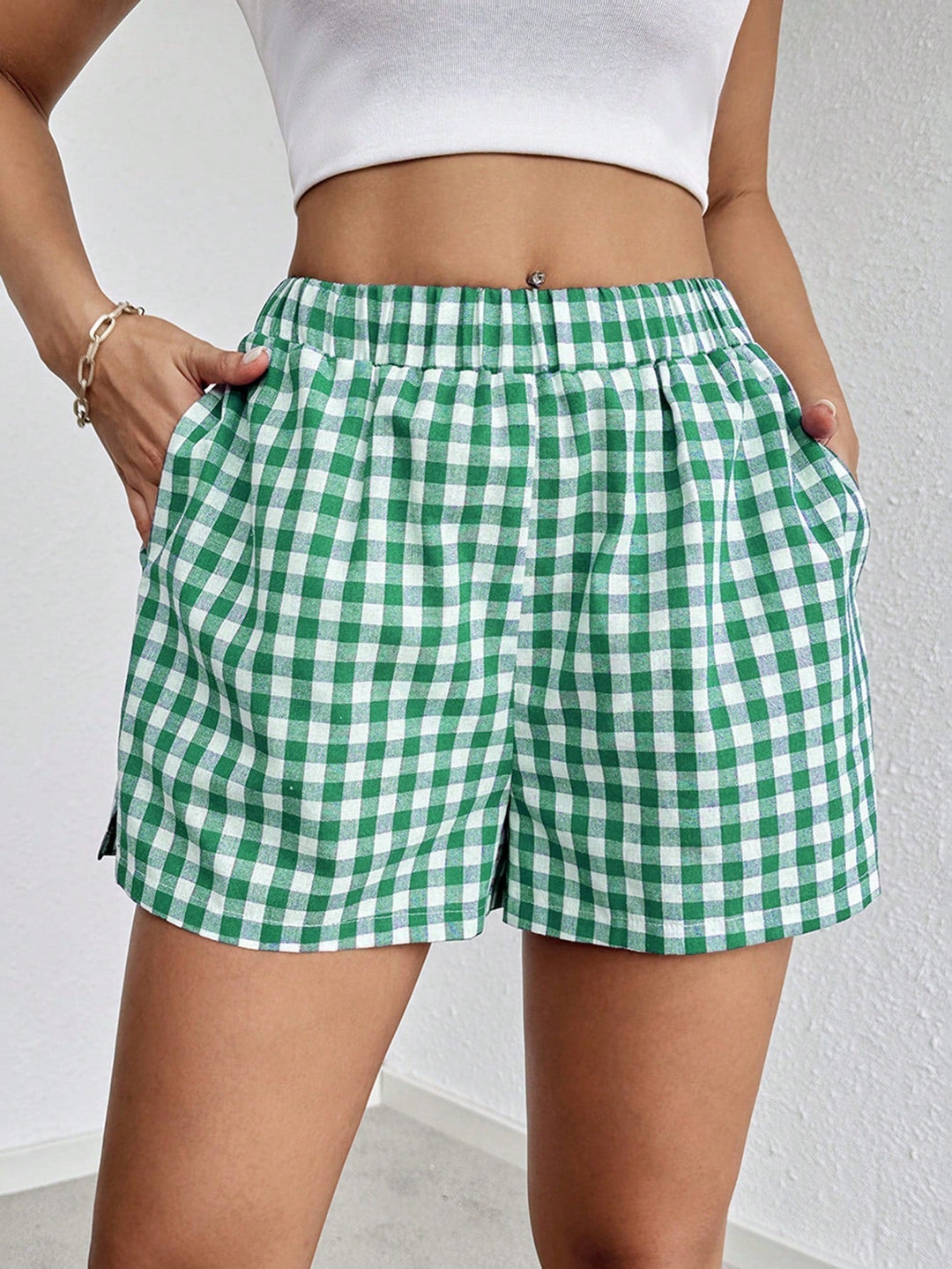 Levoire | Shorts Rentrés Pour Femmes Emily Vert