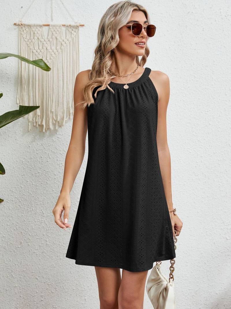 Levoire | Robe De Couverture Sans Manches Élégante Noir