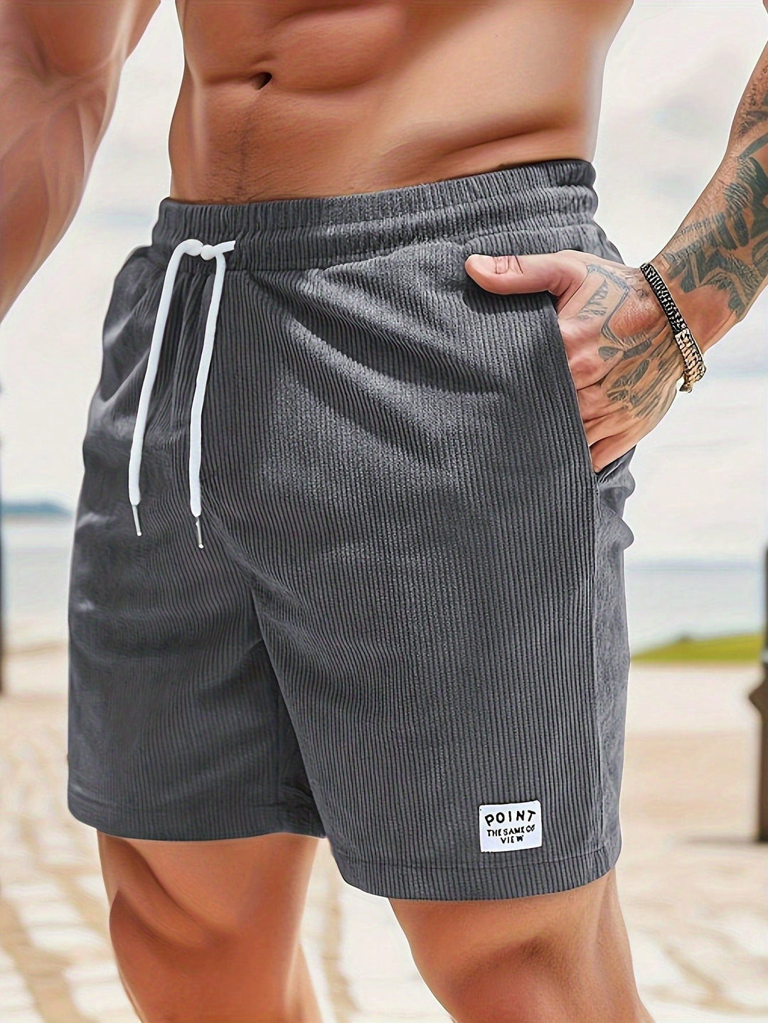 Levoire | Short Velours Léger Homme Été Gris