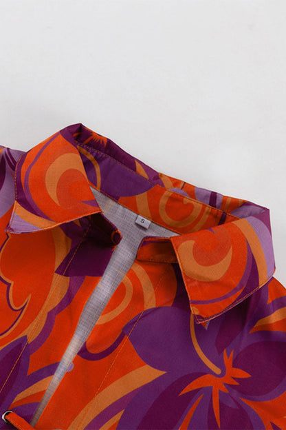 Levoire | Élégante Robe Chemise À Col Rabattu Avec Des Fleurs