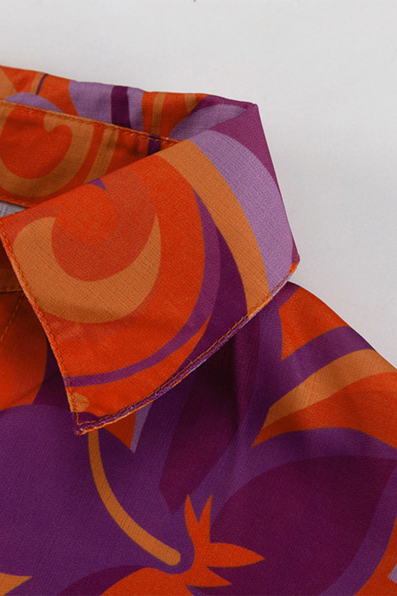 Levoire | Élégante Robe Chemise À Col Rabattu Avec Des Fleurs