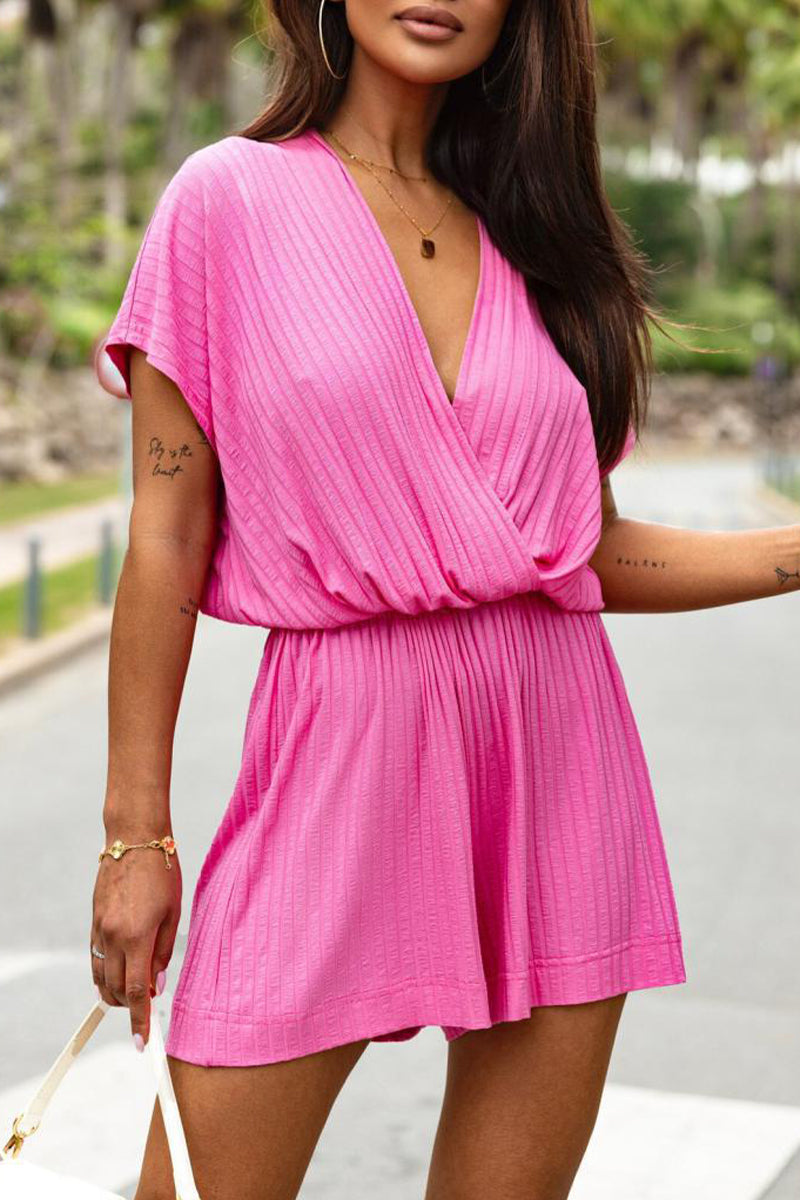 Levoire | Simplicité Solide Pliant Décolleté Loose Combinaisons Rosenrot