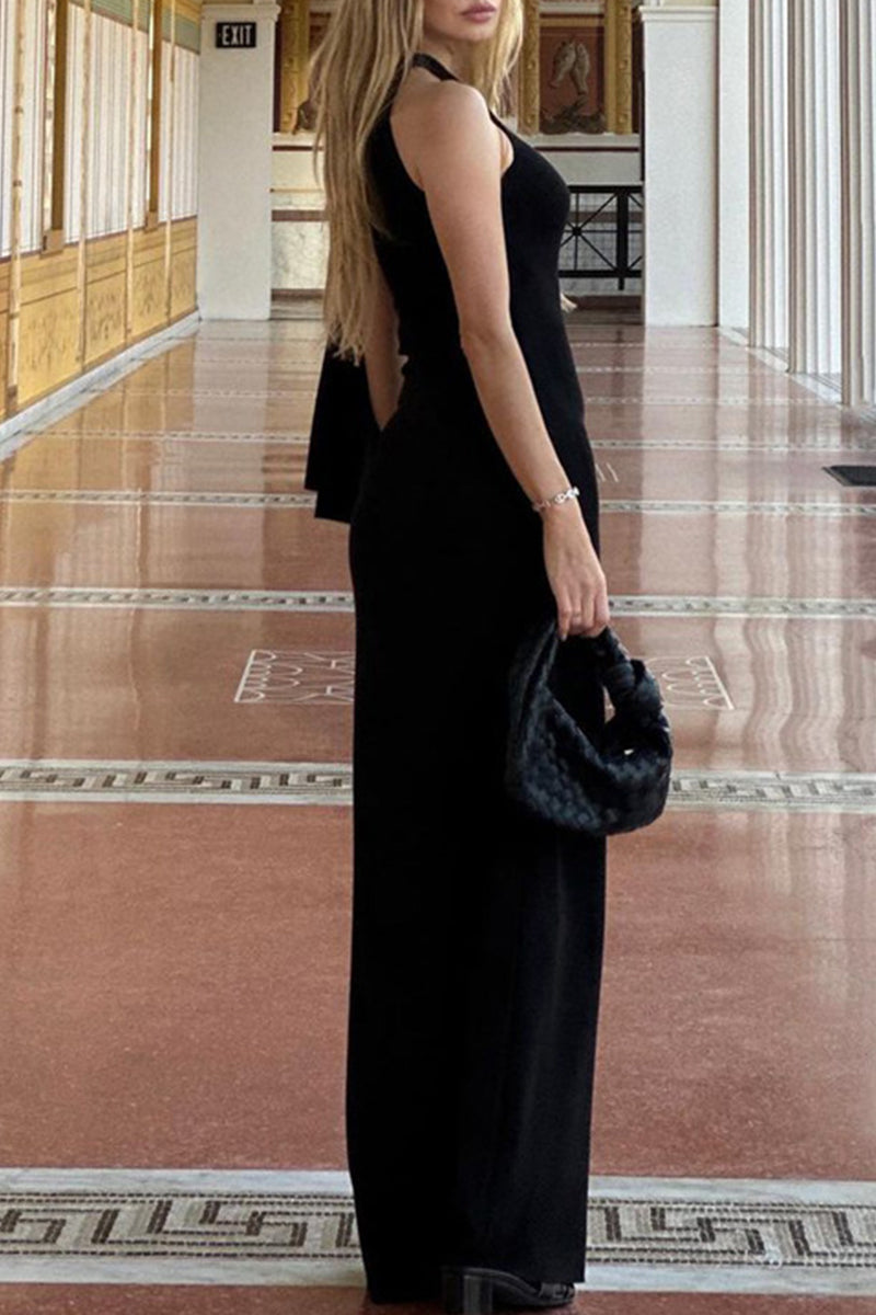 Levoire | Robe Jupe Chic Élégante Unicolore Col En Biais