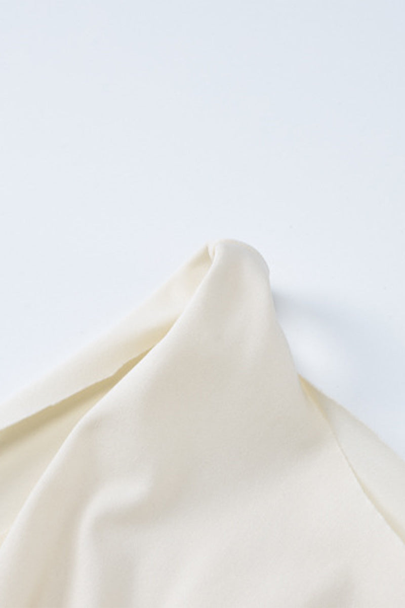 Levoire | Robe Jupe Chic Élégante Unicolore Col En Biais