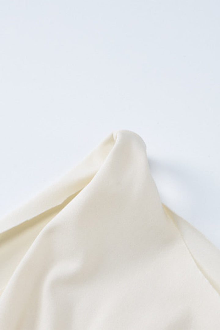 Levoire | Robe Jupe Chic Élégante Unicolore Col En Biais