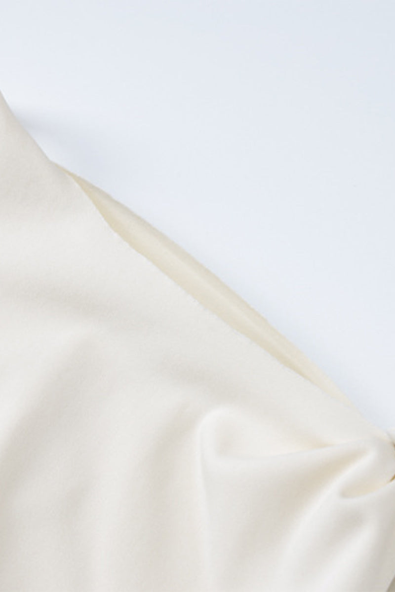 Levoire | Robe Jupe Chic Élégante Unicolore Col En Biais