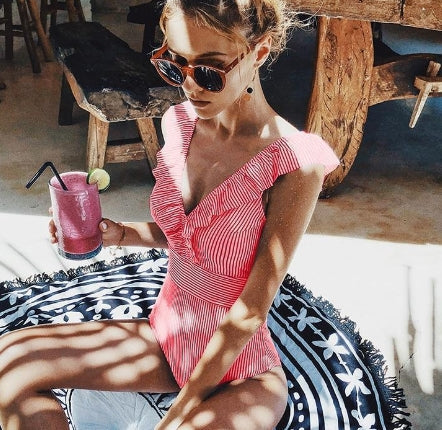 Levoire | Maillot De Bain Rétro Pour Femmes | Une pièce Rose